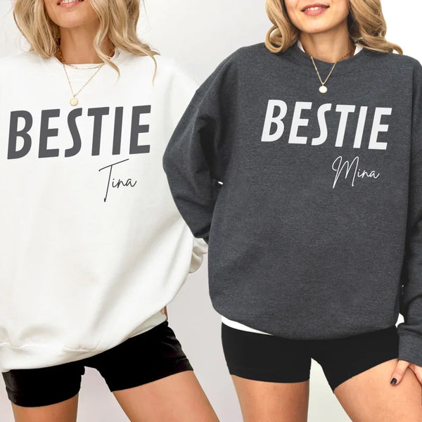 Personalisierbarer Freundinnen Sweatshirt mit Name