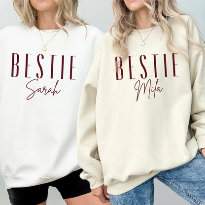 mamagibt Personalisierbares Sweatshirt Bestie mit Namen