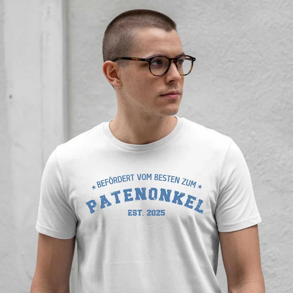 Personalisierbares T-Shirt Befördert zum Patenonkel