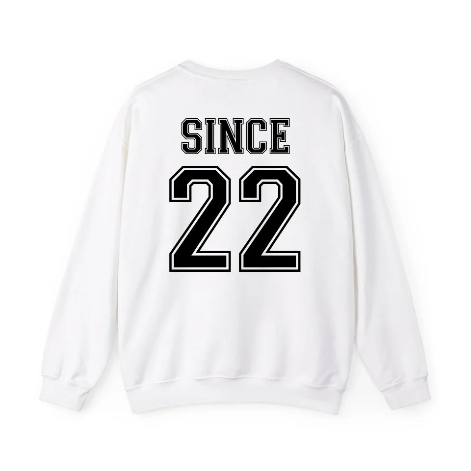 mamagibt Personalisiertes Partner Sweatshirt mit Datum Hubby