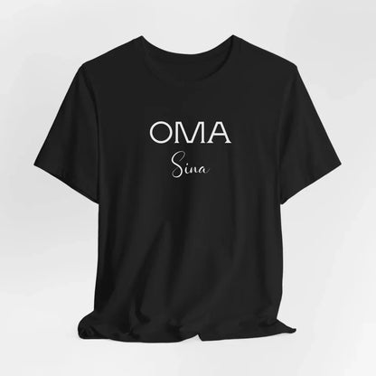 Printify Personalisierbares Oma T-Shirt mit Namen T-Shirt Oma Design 3 Black