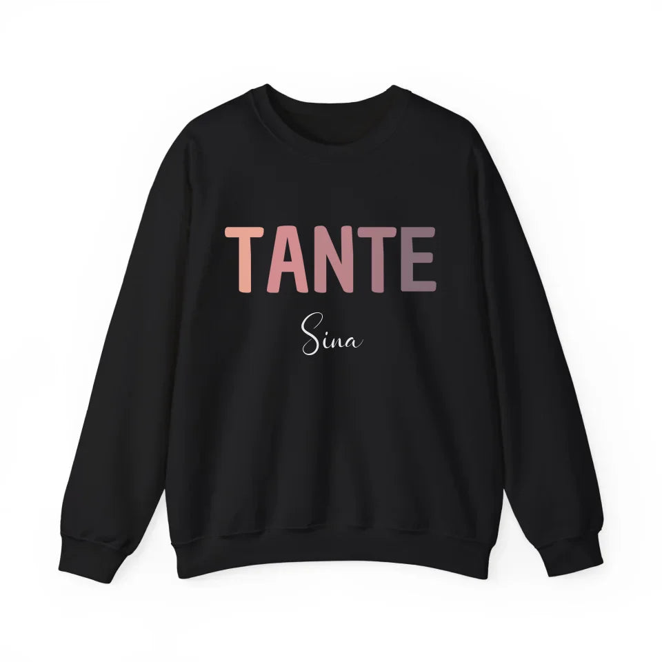 mamagibt Tante Sweatshirt mit Kindernamen personalisierbar