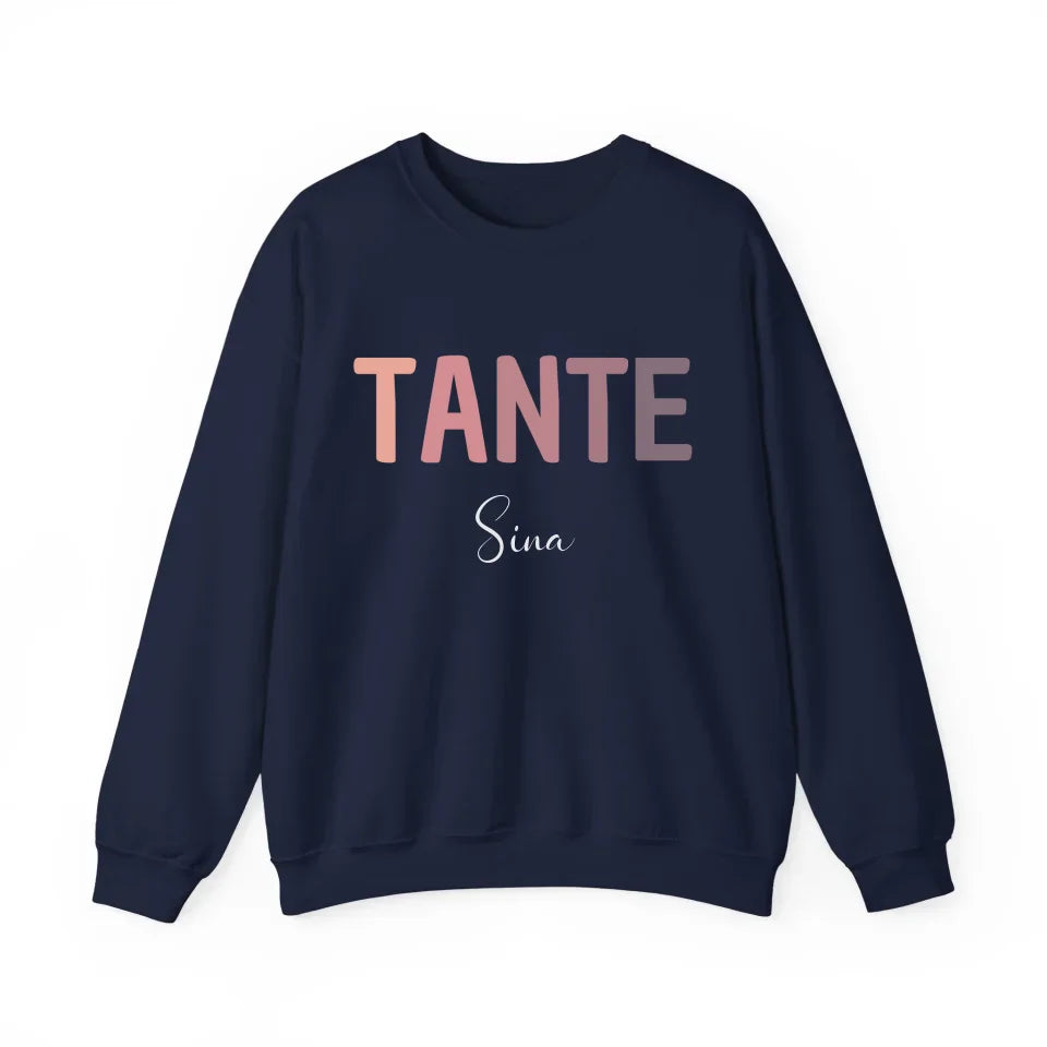 mamagibt Tante Sweatshirt mit Kindernamen personalisierbar