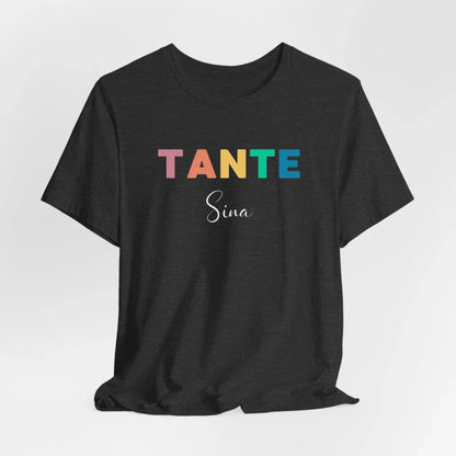 Printify Buntes T-Shirt Tante personalisierbar mit Namen