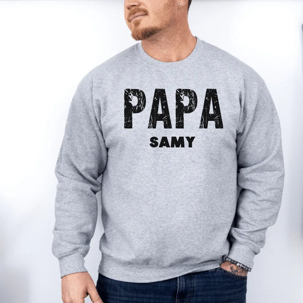 Papa Sweatshirt personalisierbar mit Namen