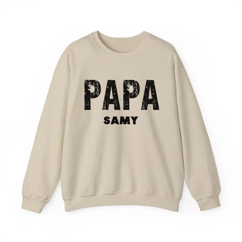 Printify Papa Sweatshirt personalisierbar mit Namen