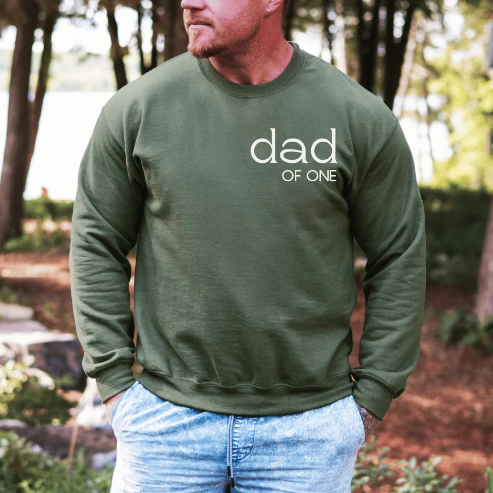Printify Papa Sweatshirt personalisierbar Papa Sweatshirt Design 2 Military Green