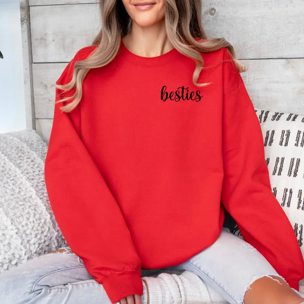 Personalisierbares Sweatshirt Bestie mit Herz