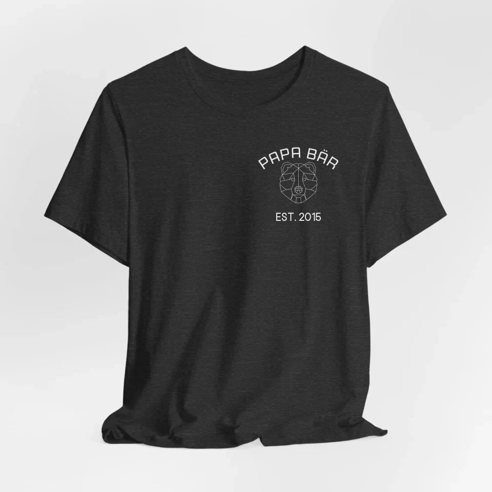 Printify Personalisierbares T-Shirt Papa Bär