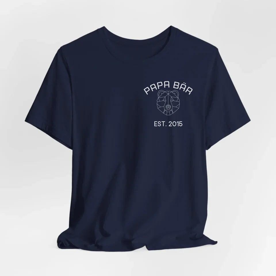 Printify Personalisierbares T-Shirt Papa Bär