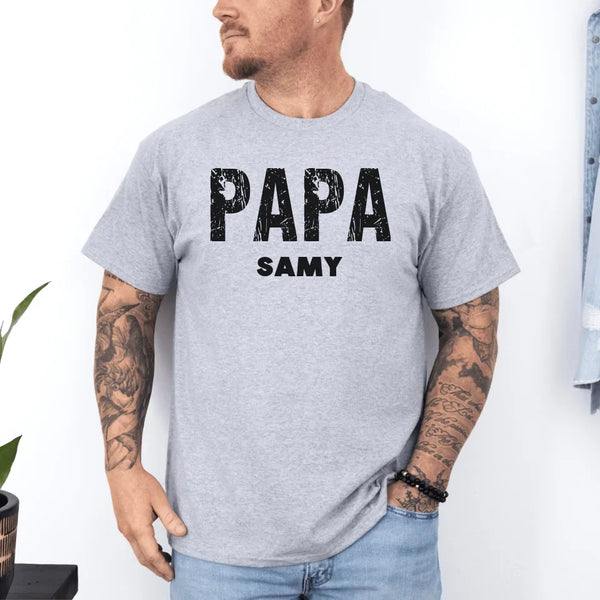 T-Shirt Papa personalisiert mit Namen