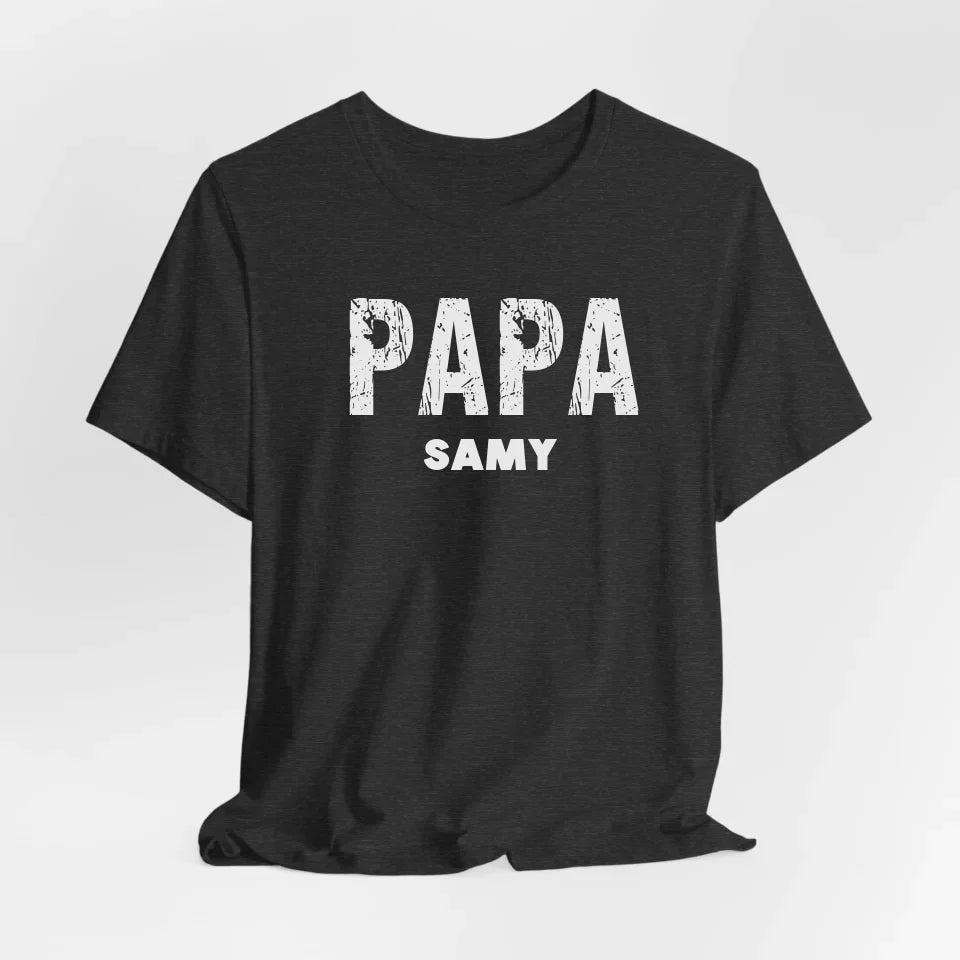 Printify T-Shirt Papa personalisiert mit Namen