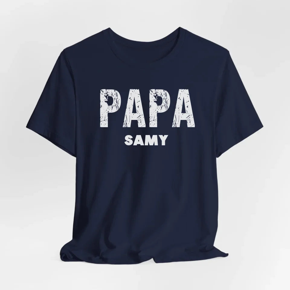 Printify T-Shirt Papa personalisiert mit Namen