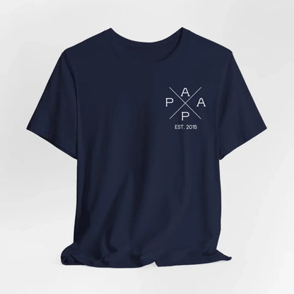 Printify Personalisierbares Papa T-Shirt mit Datum