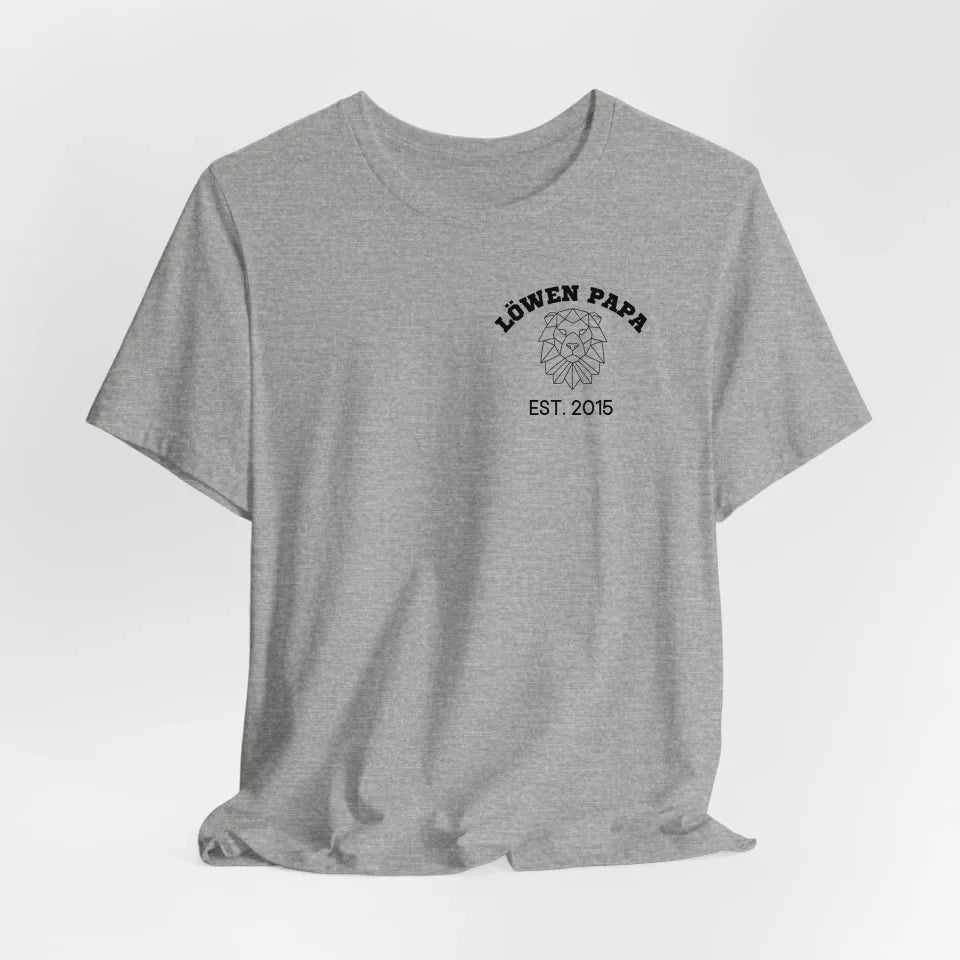 Printify Löwen Papa T-Shirt personalisierbar