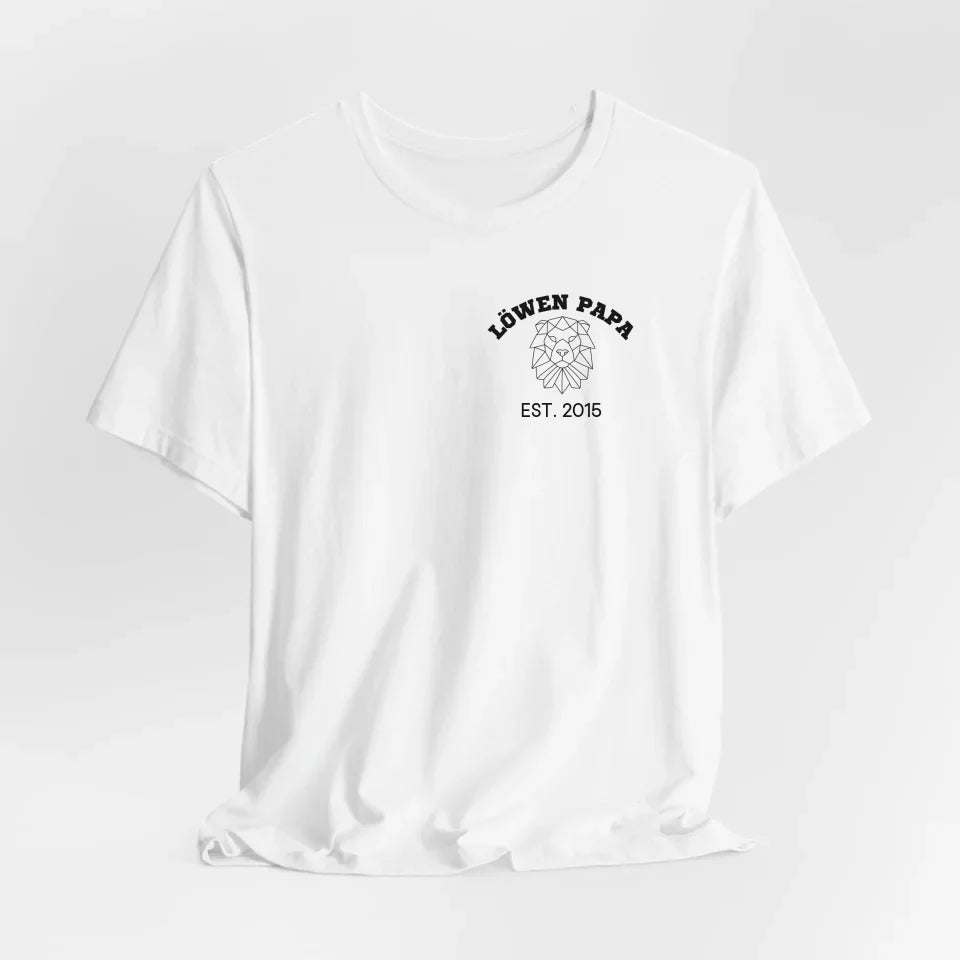 Printify Löwen Papa T-Shirt personalisierbar