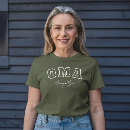 Printify Personalisierbares Oma T-Shirt mit Namen