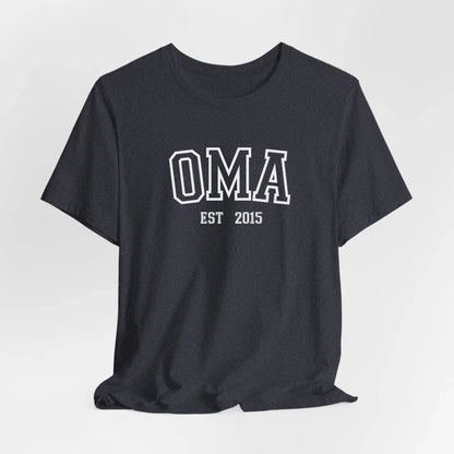 Printify Sportliches Oma T-Shirt mit Datum personalisiert T-Shirt Oma Design 7 Heather Navy
