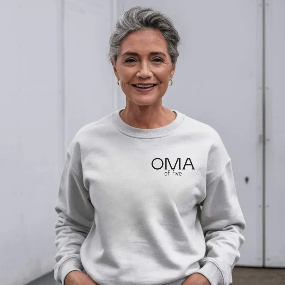 Printify Sweatshirt Oma personalisiert Sweatshirt Oma Design 4 Dark Heather