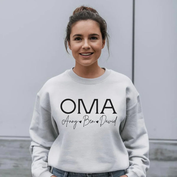 Oma Sweatshirt mit Namen personalisiert