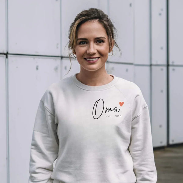 Sweatshirt Oma mit Datum