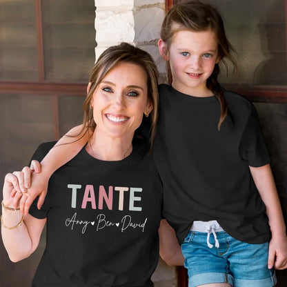 Printify Personalisierbares Tante T-Shirt mit Namen
