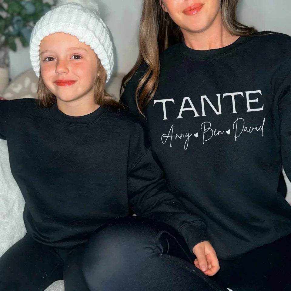 Printify Personalisierter Pullover Tante mit Namen