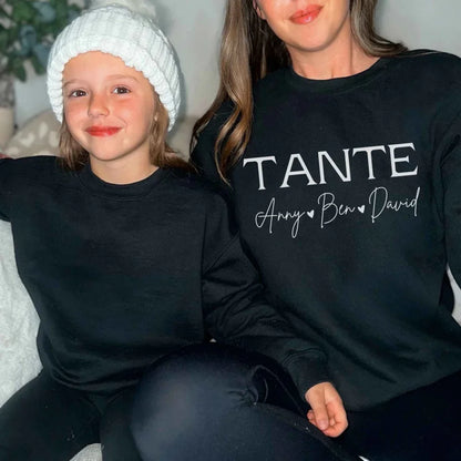 Printify Personalisierter Pullover Tante mit Namen
