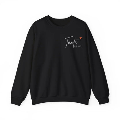 Printify Personalisiertes Tante Sweatshirt mit Datum und Herz