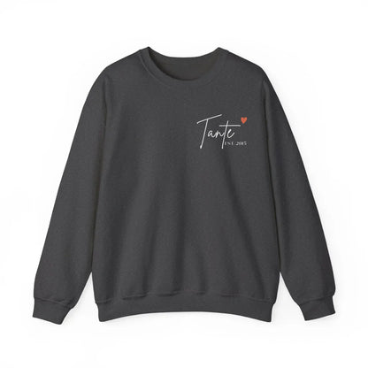 Printify Personalisiertes Tante Sweatshirt mit Datum und Herz