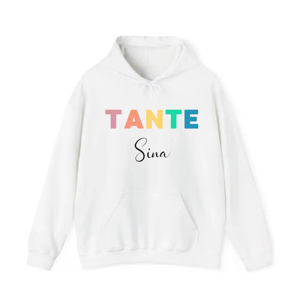 Bunter Tante Hoodie mit Namen