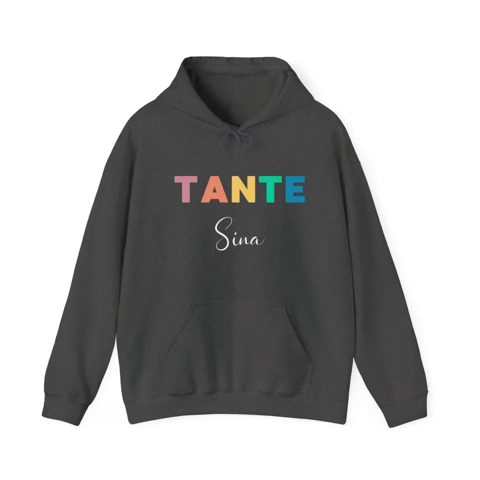 Printify Bunter Tante Hoodie mit Namen