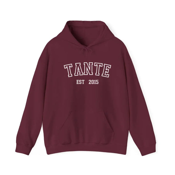 Tante Hoodie mit Datum personalisiert