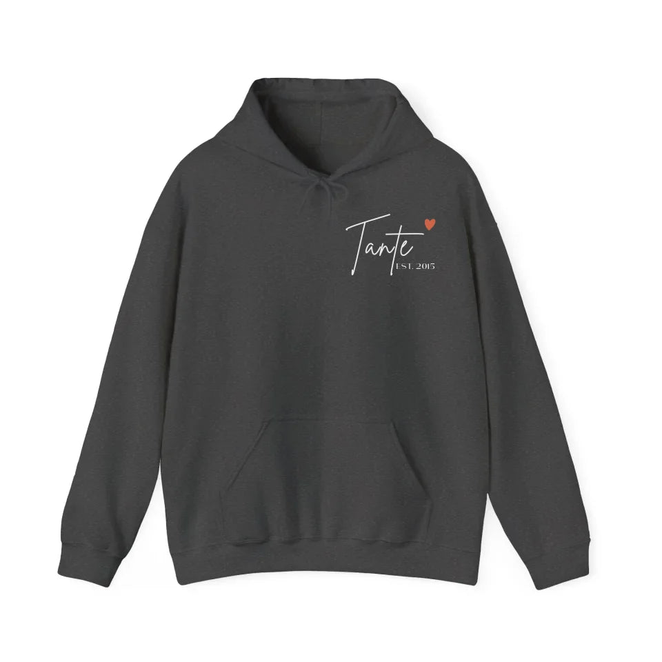 Printify Hoodie Tante mit Datum