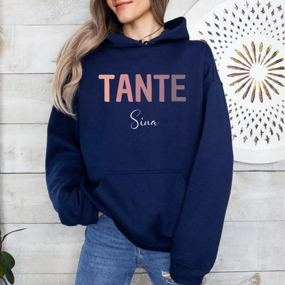 Printify Hoodie Tante personalisierbar Hoodie Tante Design 7 Navy