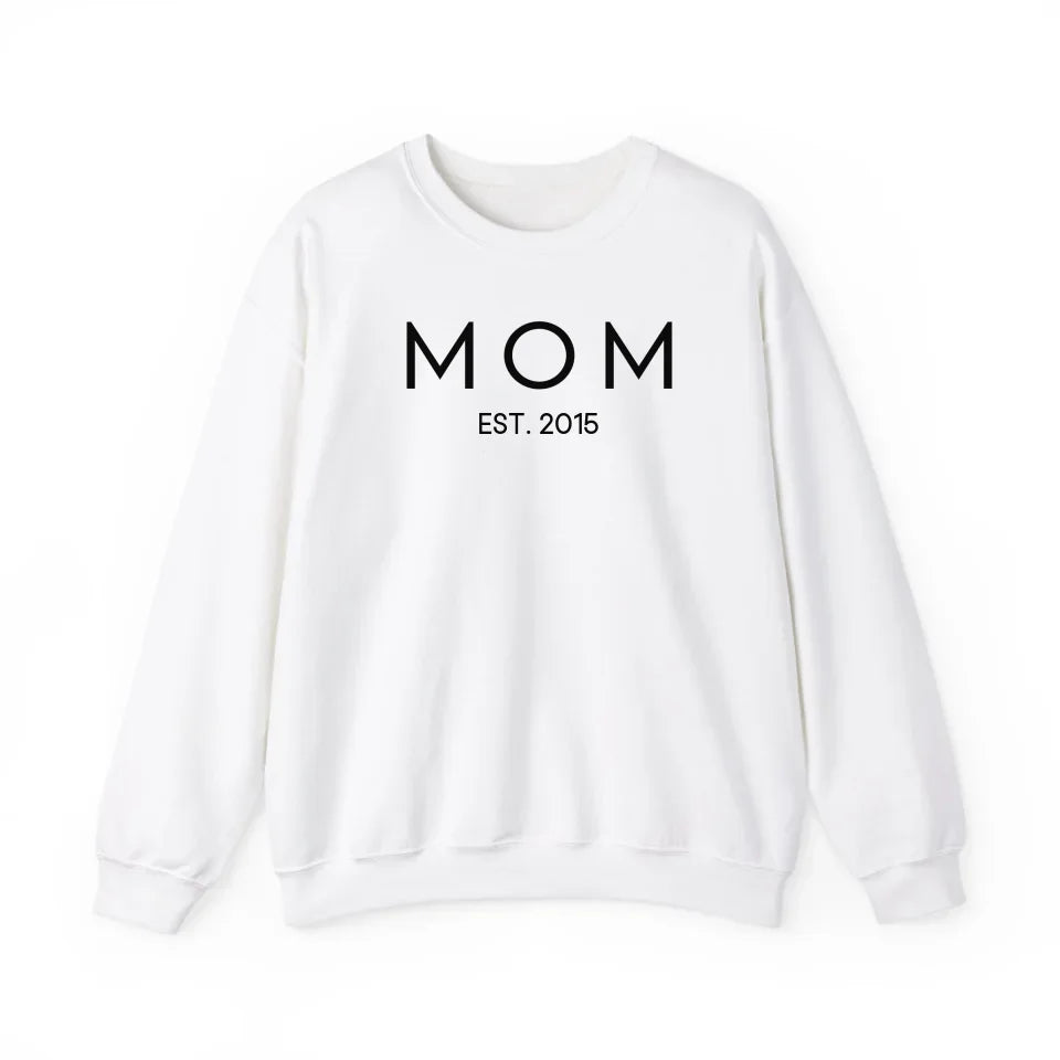 Printify Personalisiertes Mama Sweatshirt mit Geburtsdatum
