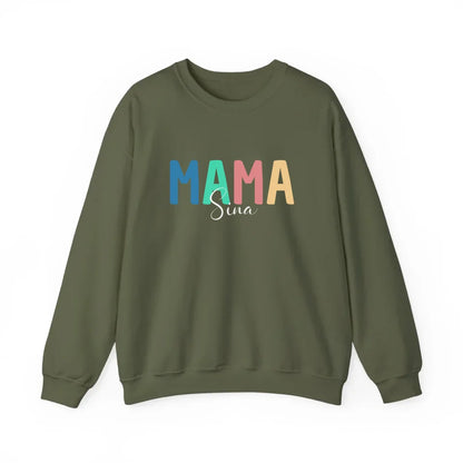 Printify Personalisiertes Mama Sweatshirt "Bunt mit Namen"