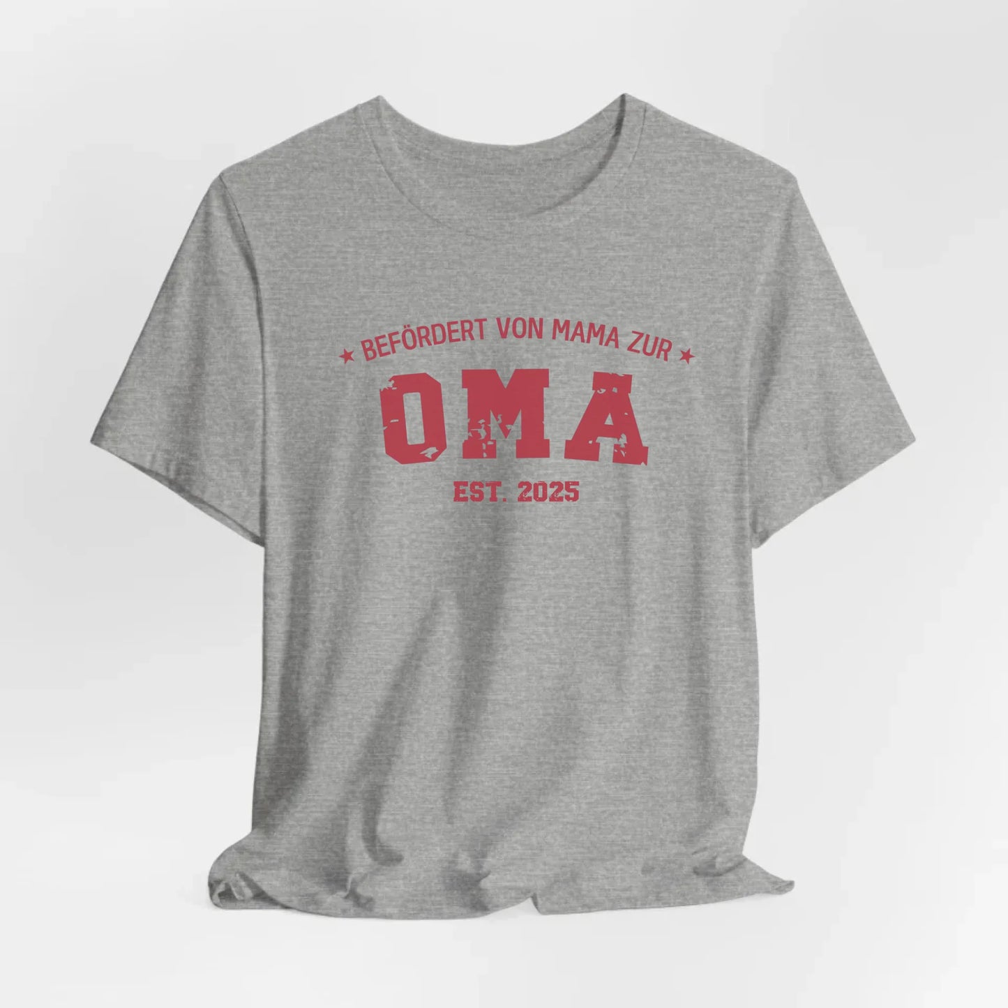 Printify Personalisierbares T-Shirt Befördert zur Oma T-Shirt Befördert zur Oma Athletic Heather