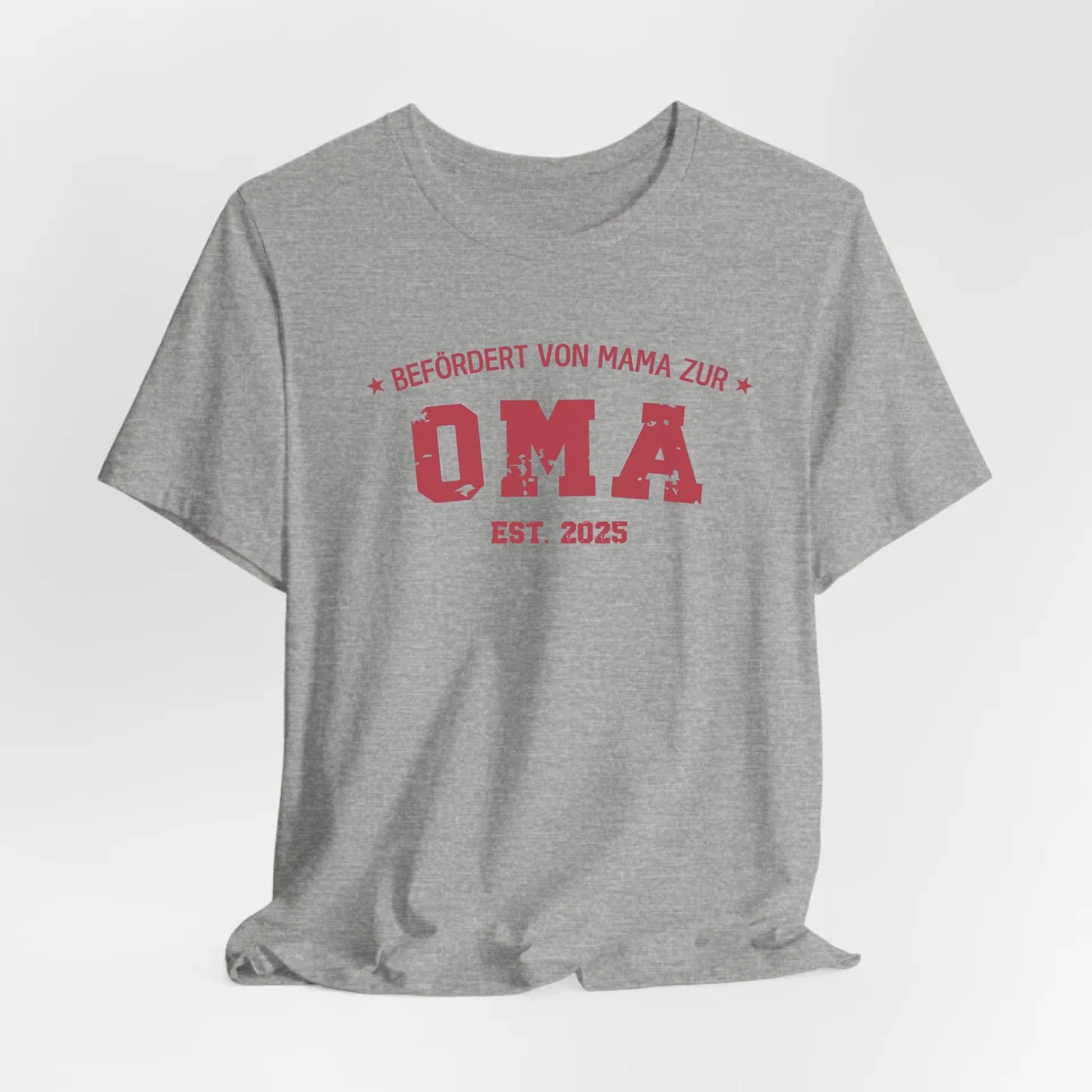 Printify Personalisierbares T-Shirt Befördert zur Oma T-Shirt Befördert zur Oma Athletic Heather