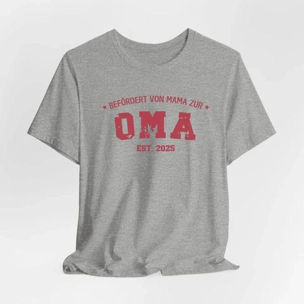 Personalisierbares T-Shirt Befördert zur Oma