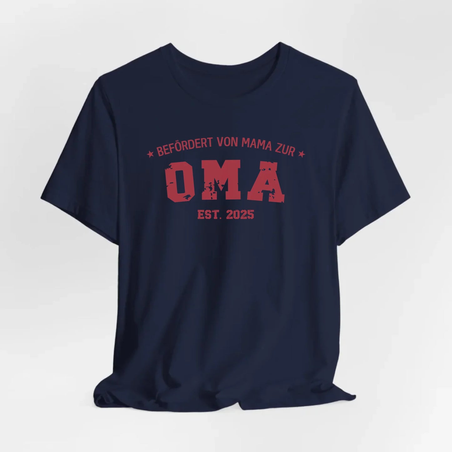 Printify Personalisierbares T-Shirt Befördert zur Oma T-Shirt Befördert zur Oma Navy