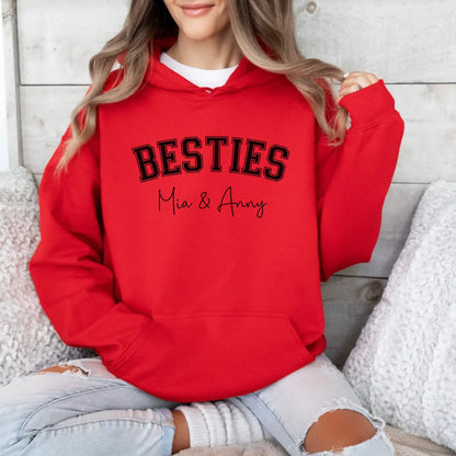 Printify Hoodie Bestie personalisierbar mit Namen Hoodie Bestie 6 Red