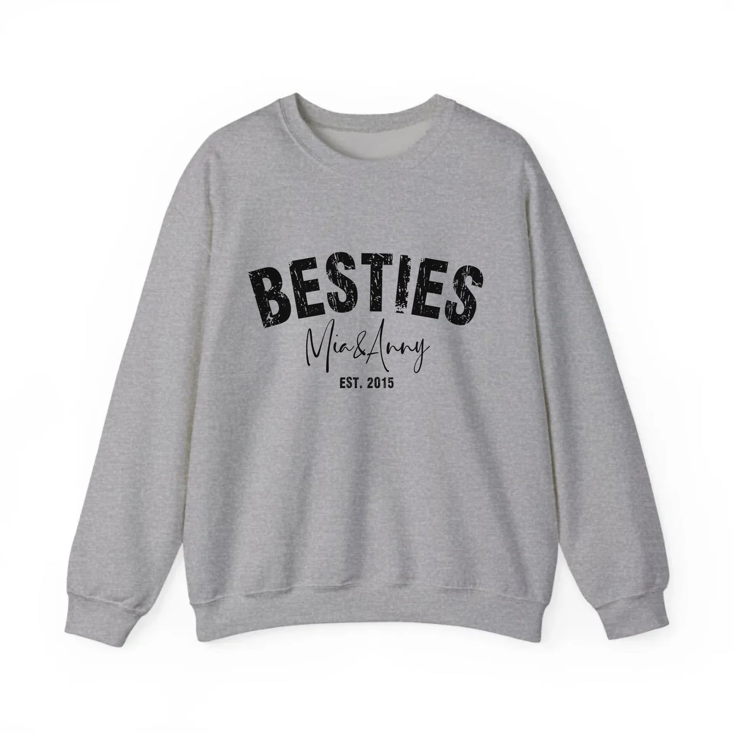 mamagibt Bestie Sweatshirt Personalisierbar mit Namen und Datum