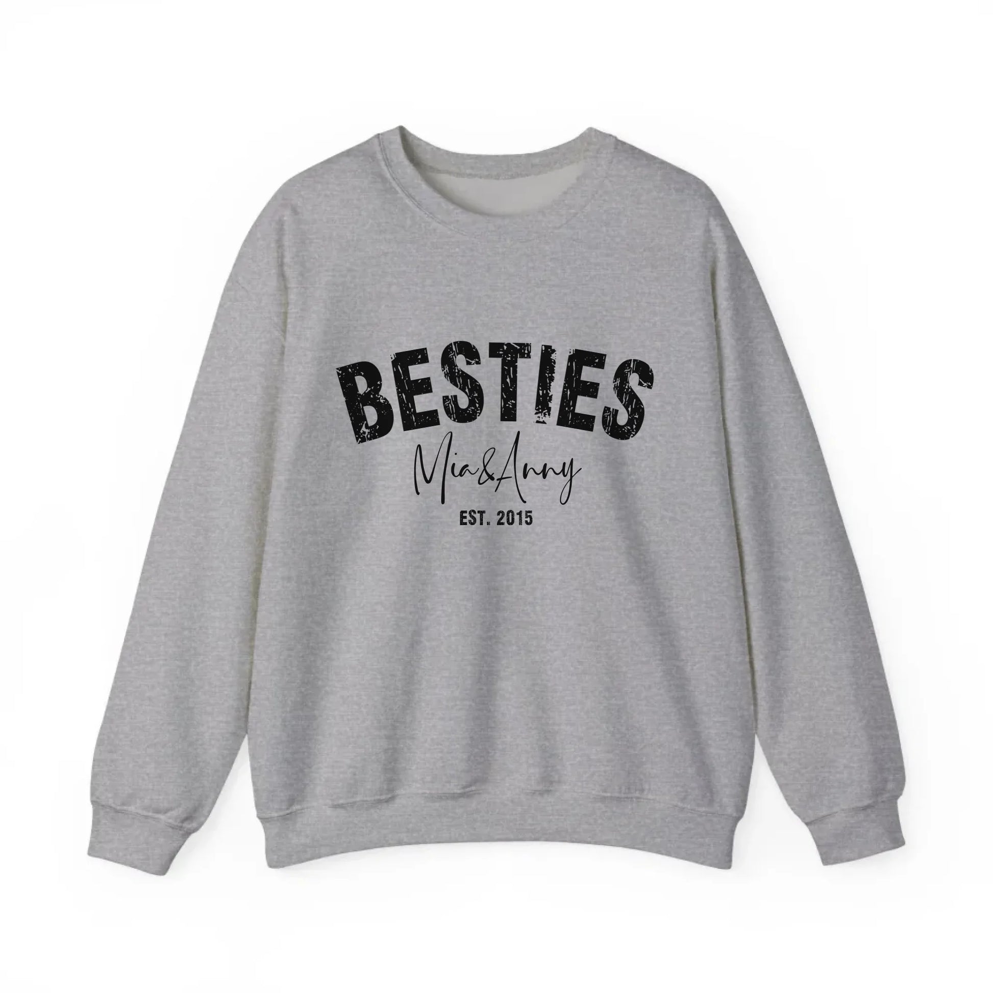mamagibt Bestie Sweatshirt Personalisierbar mit Namen und Datum