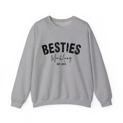 mamagibt Bestie Sweatshirt Personalisierbar mit Namen und Datum