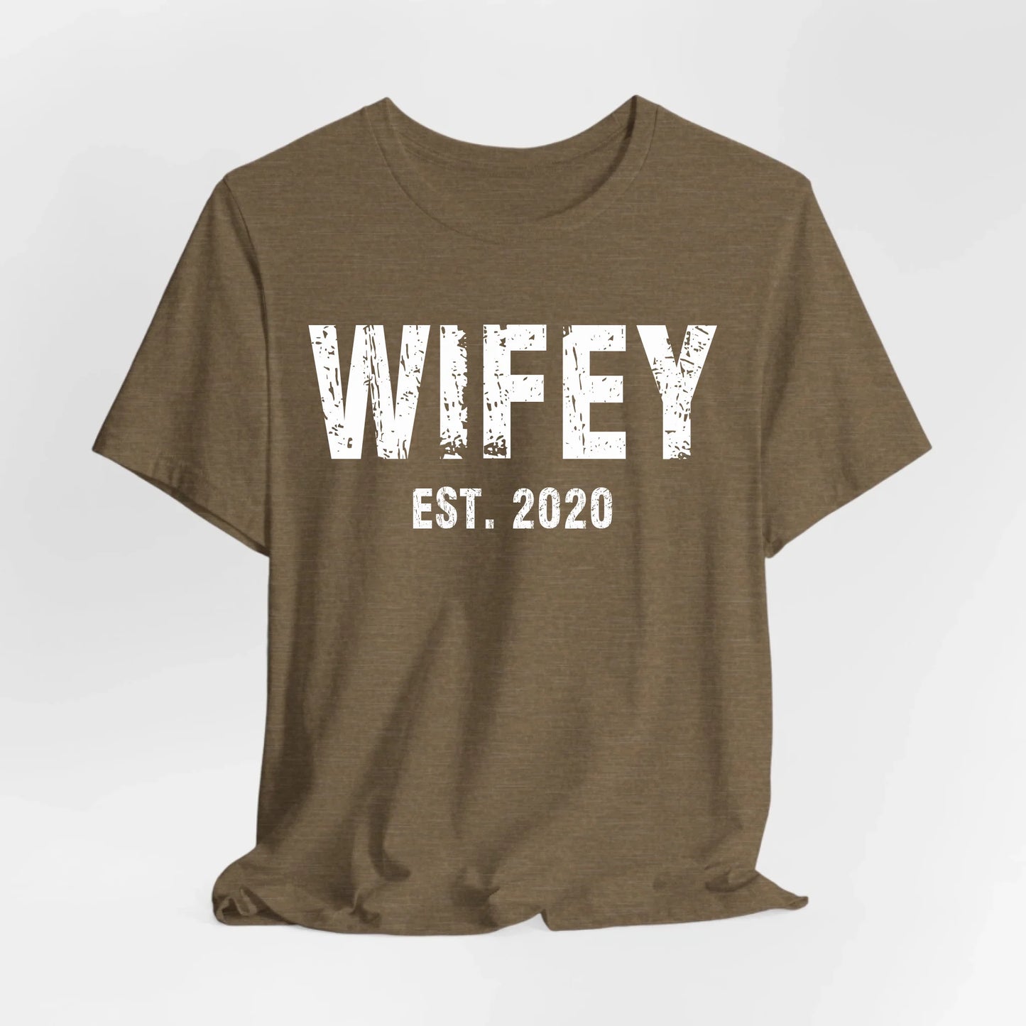 mamagibt Partner T-Shirt mit Datum personalisiert Wifey