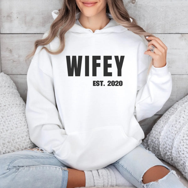 Personalisierter Partner Hoodie Wifey