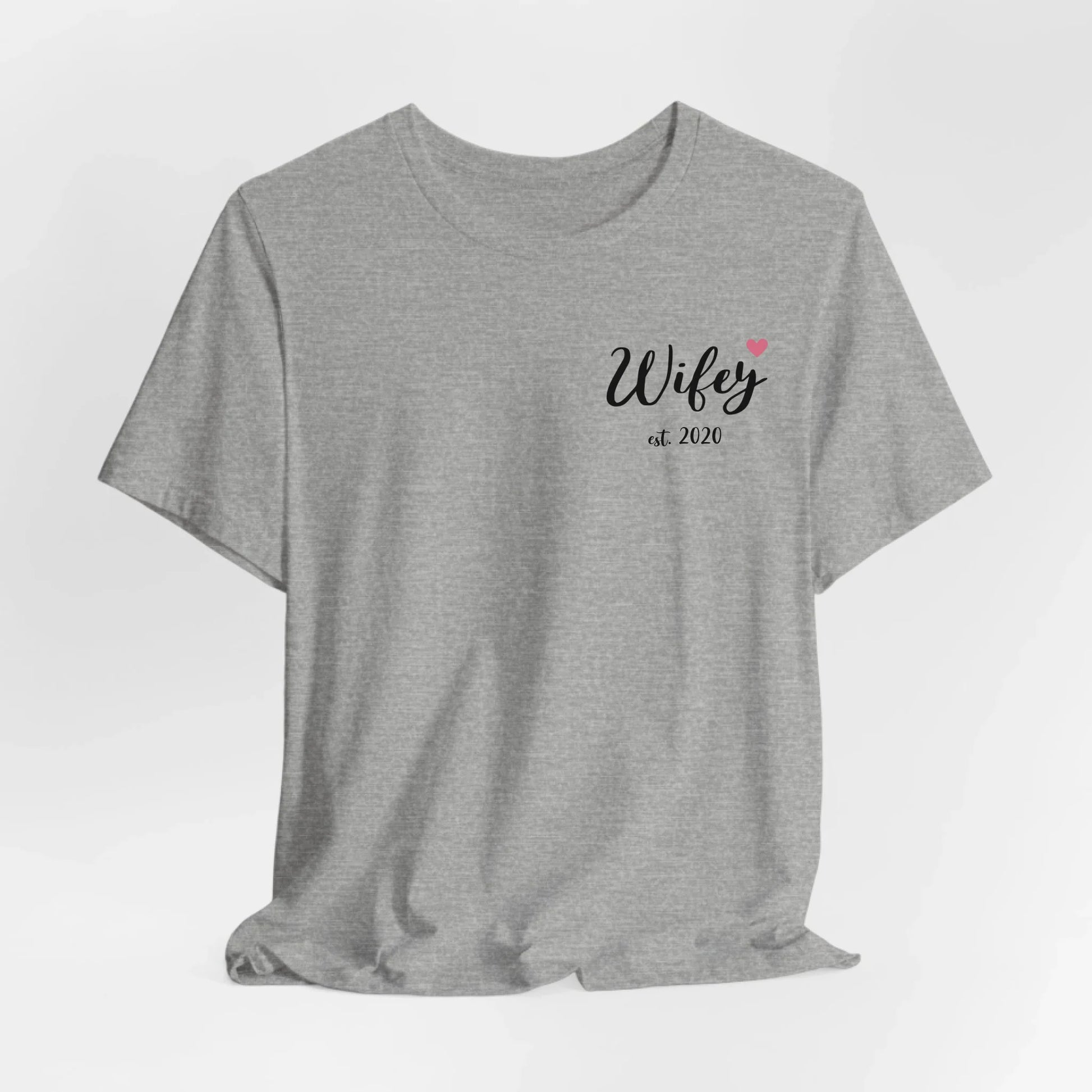 mamagibt Individuelle Partner T-Shirts personalisiert mit Datum Wifey