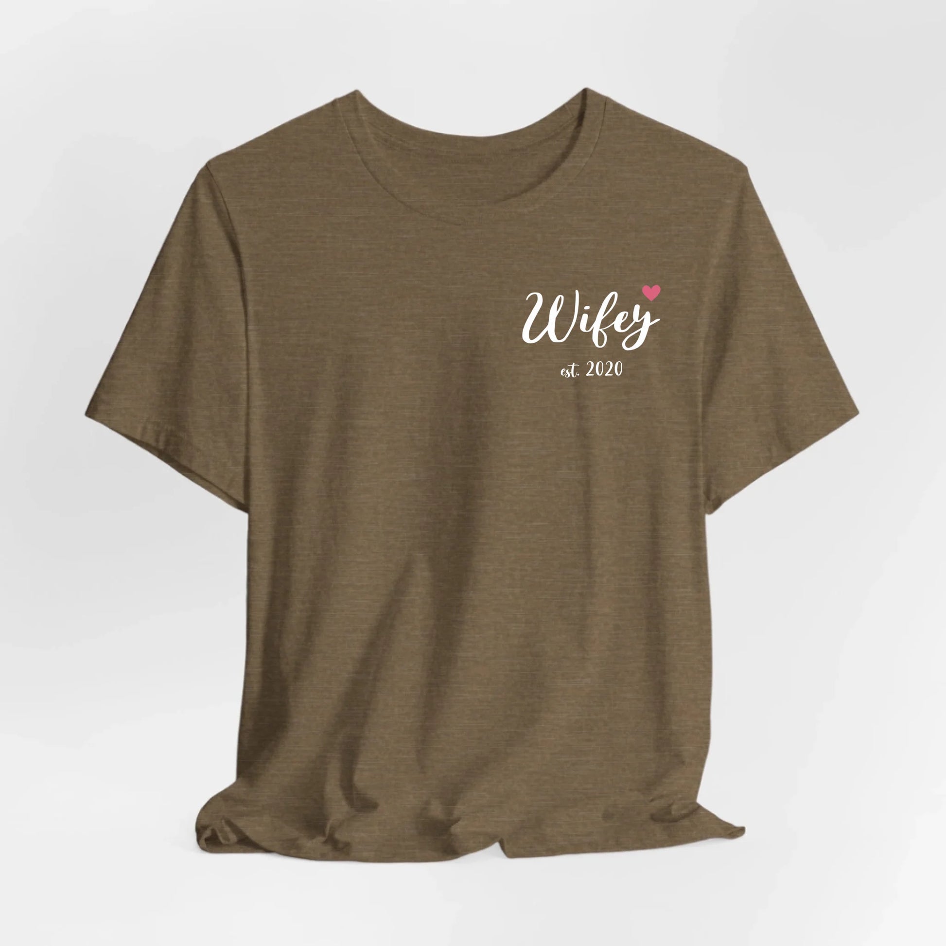 mamagibt Individuelle Partner T-Shirts personalisiert mit Datum Wifey