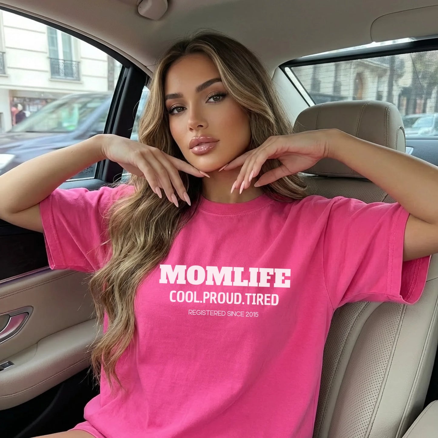 mamagibt Mama T-Shirt Momlife personalisiert Mama T-Shirt momlife personalisiert Heliconia